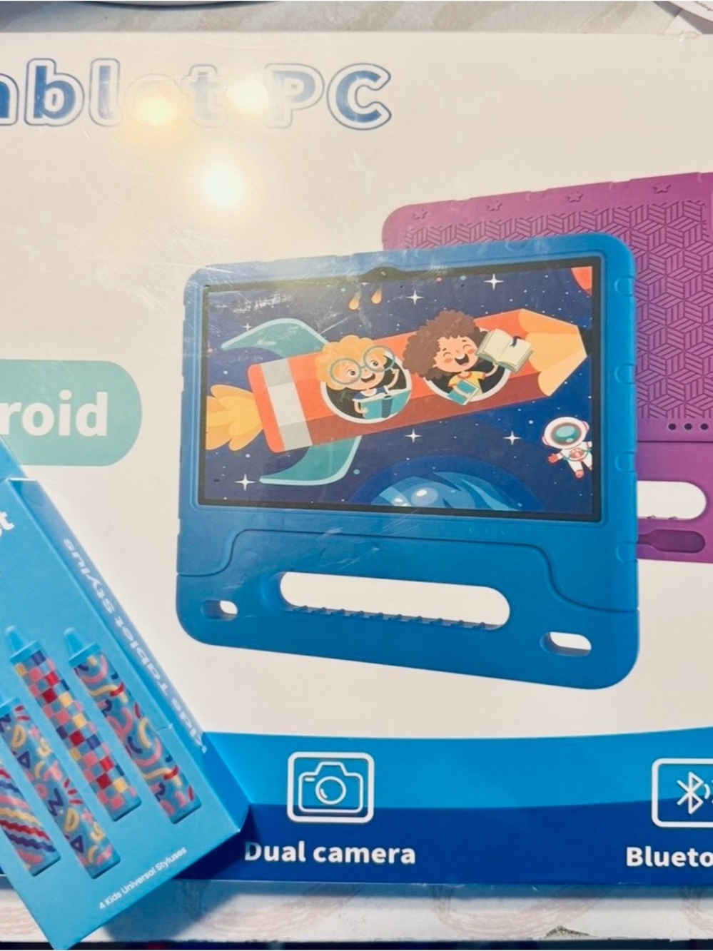 Kids Tablet Learning Bundle + 4 Stylus Pens | Educational PC Tablet Set
